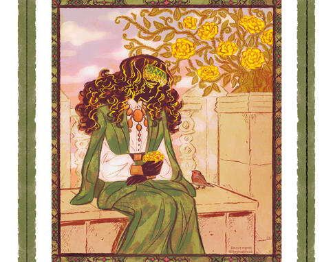 piece will be colored with water color brush